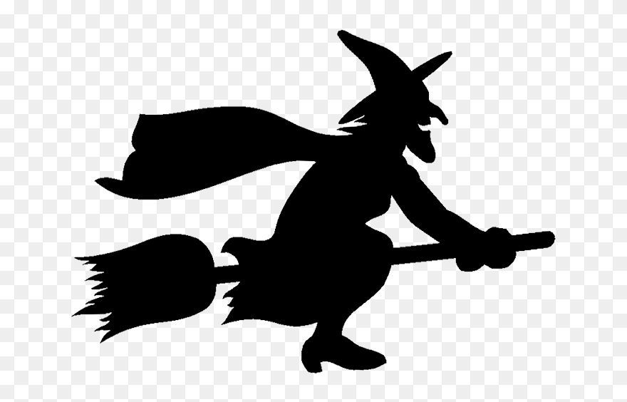Free Halloween Clipart Witch Cauldron Stock Free Witch - Flying Witch Silhouette Clipart - Png Download