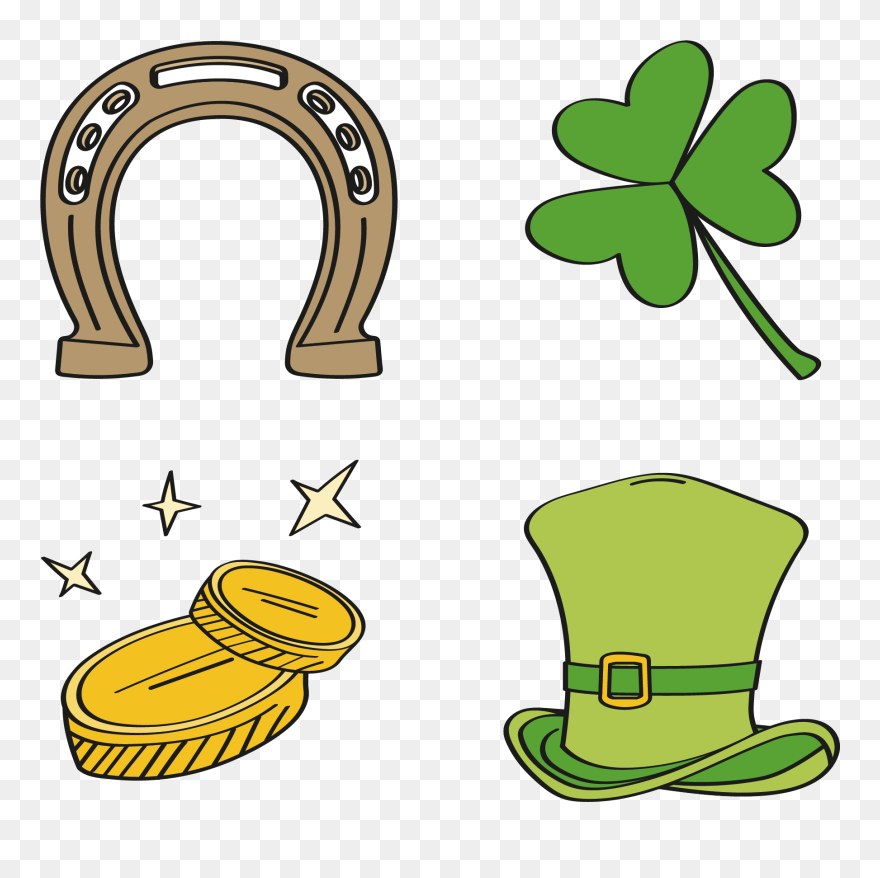 Horseshoe Euclidean Vector Element Clip Art - Elementos De Sao Patrício - Png Download