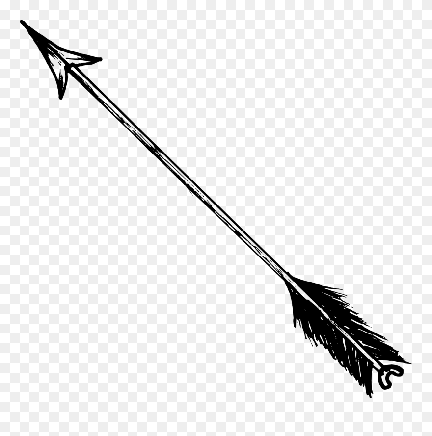 Arrow Clipart Black And White Png , Png Download - Bow Arrow Transparent Background