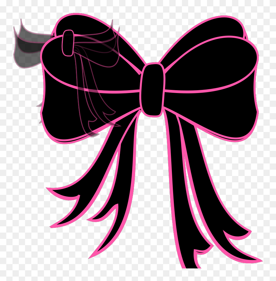 Black And Pink Bow Png Clipart