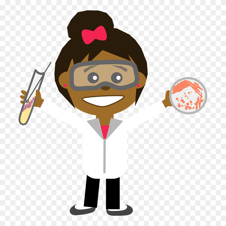 Science Girl Ponytail 2 Clipart - Scientist Clipart - Png Download