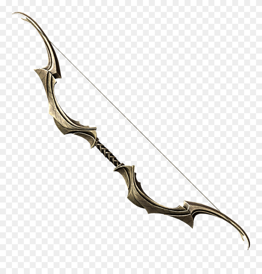 Bow And Arrow Clipart - Skyrim Arco De Auriel - Png Download