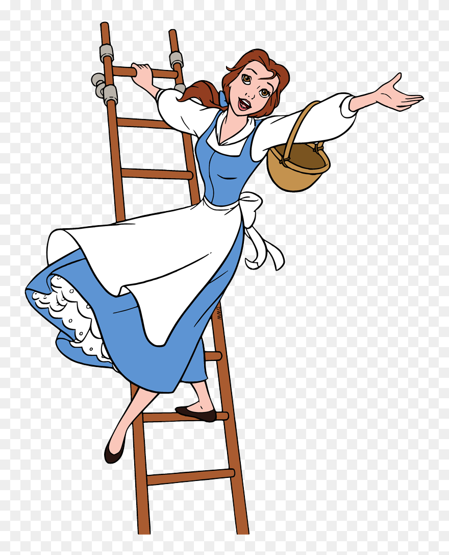 Belle On Ladder Clipart