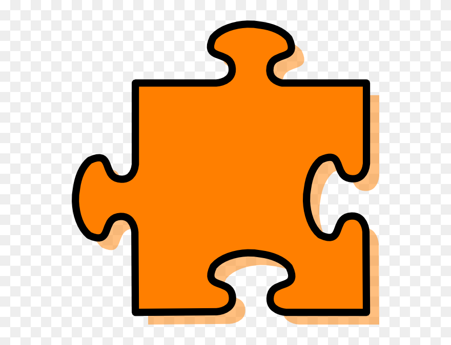 Orange Puzzle Piece Clipart - Png Download