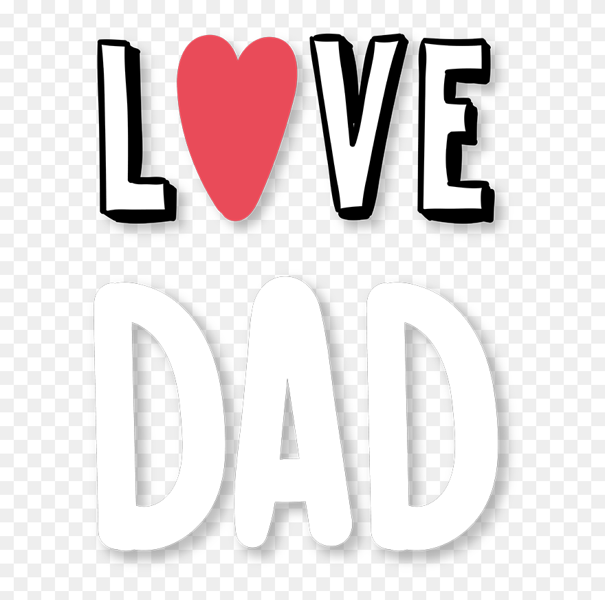 "love Dad - Heart Clipart