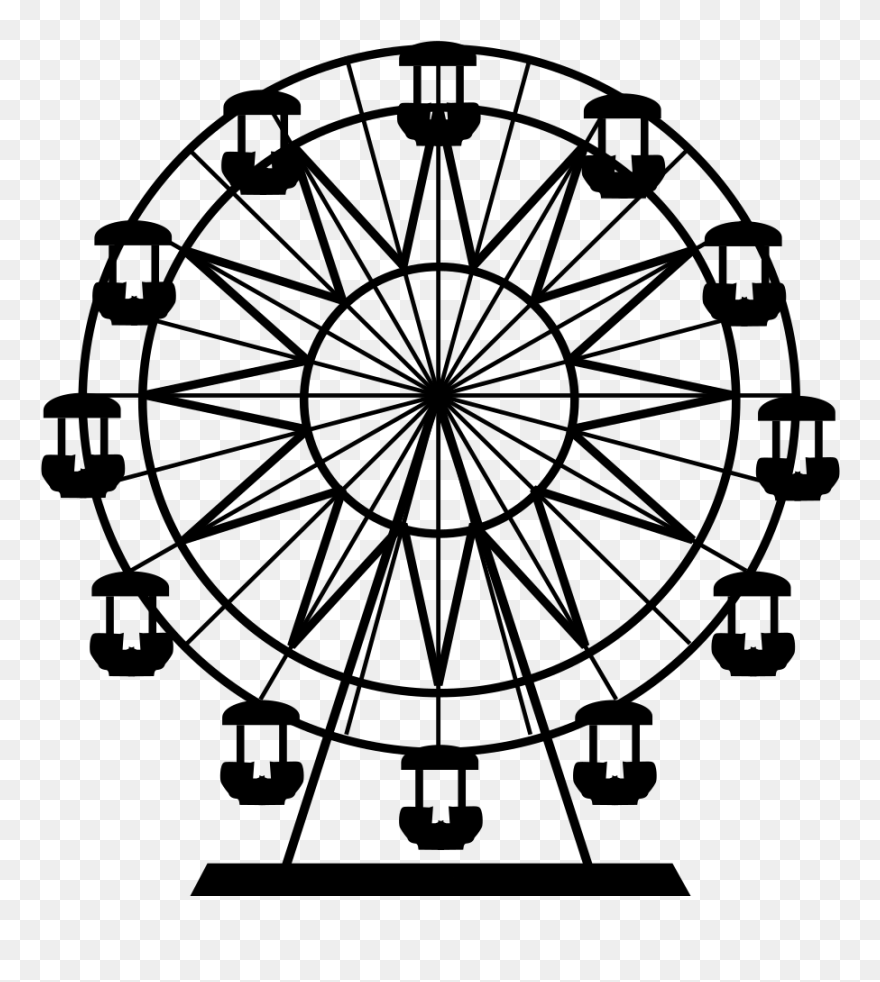 Drawing Wheel Ferris - Ferris Wheel Clipart Png Transparent Png