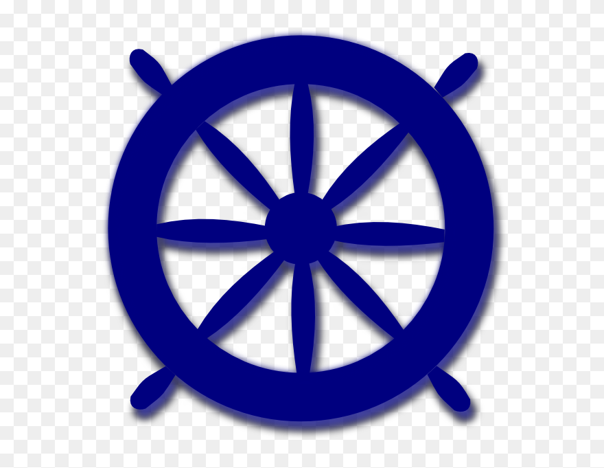 Nautical Wheel Cliparts - Blue Ship Wheel Vector - Png Download