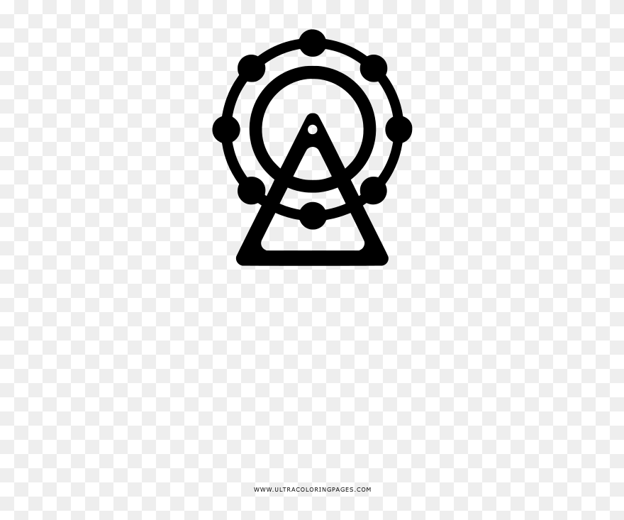 Ferris Wheel Coloring Page - Emblem Clipart