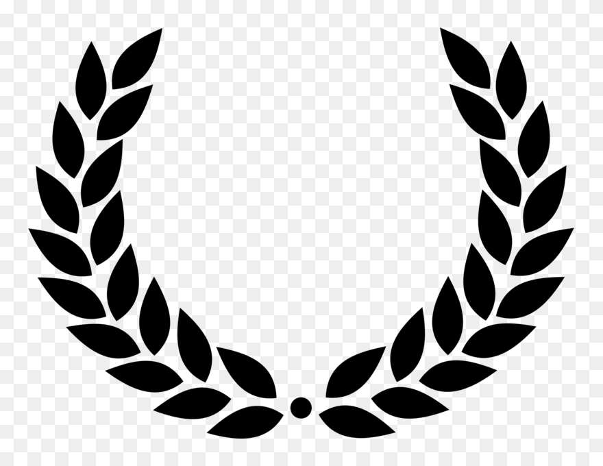 Transparent Christmas Wreath Clipart Black And White - Laurel Wreath Vector - Png Download