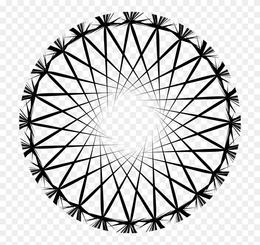 Ferris Wheel,triangle,symmetry - Eye Illusion Clipart