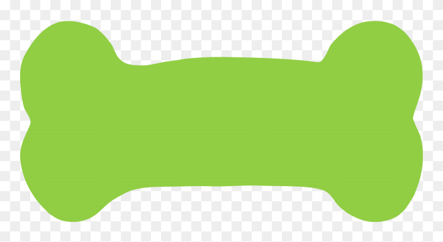 Dog Bone Shape Clipart - Green Dog Bone Clipart - Png Download