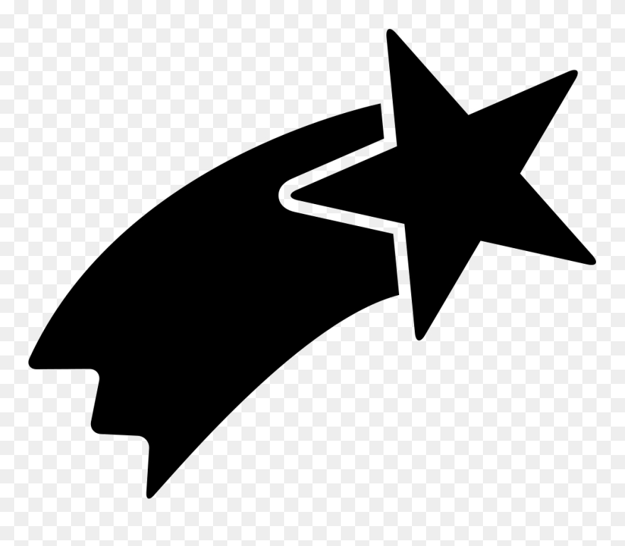 Shape Star Clip Art - Shooting Star Icon Png Transparent Png
