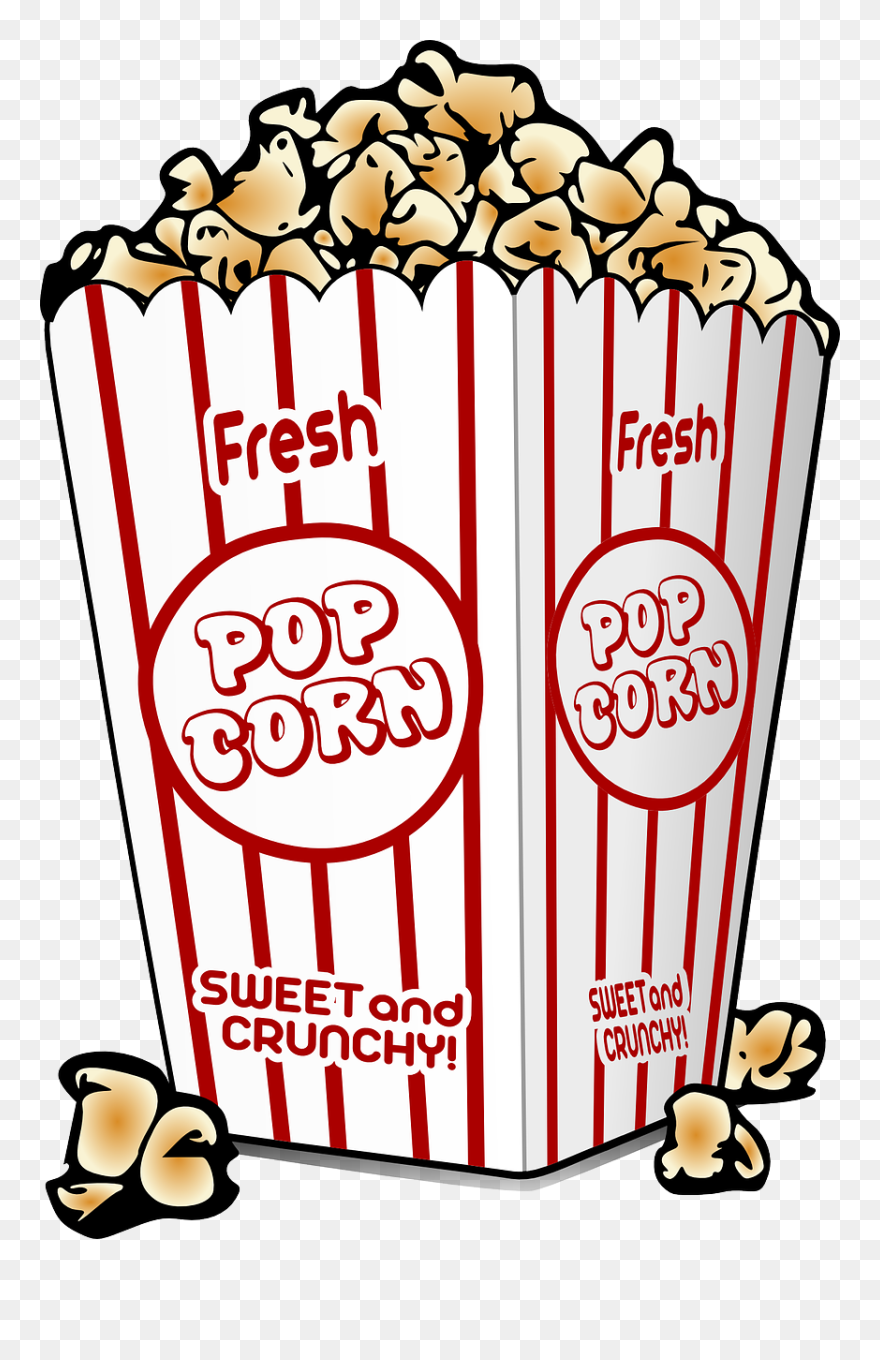 Popcorn Clip Art - Movie Theater Popcorn Clipart - Png Download