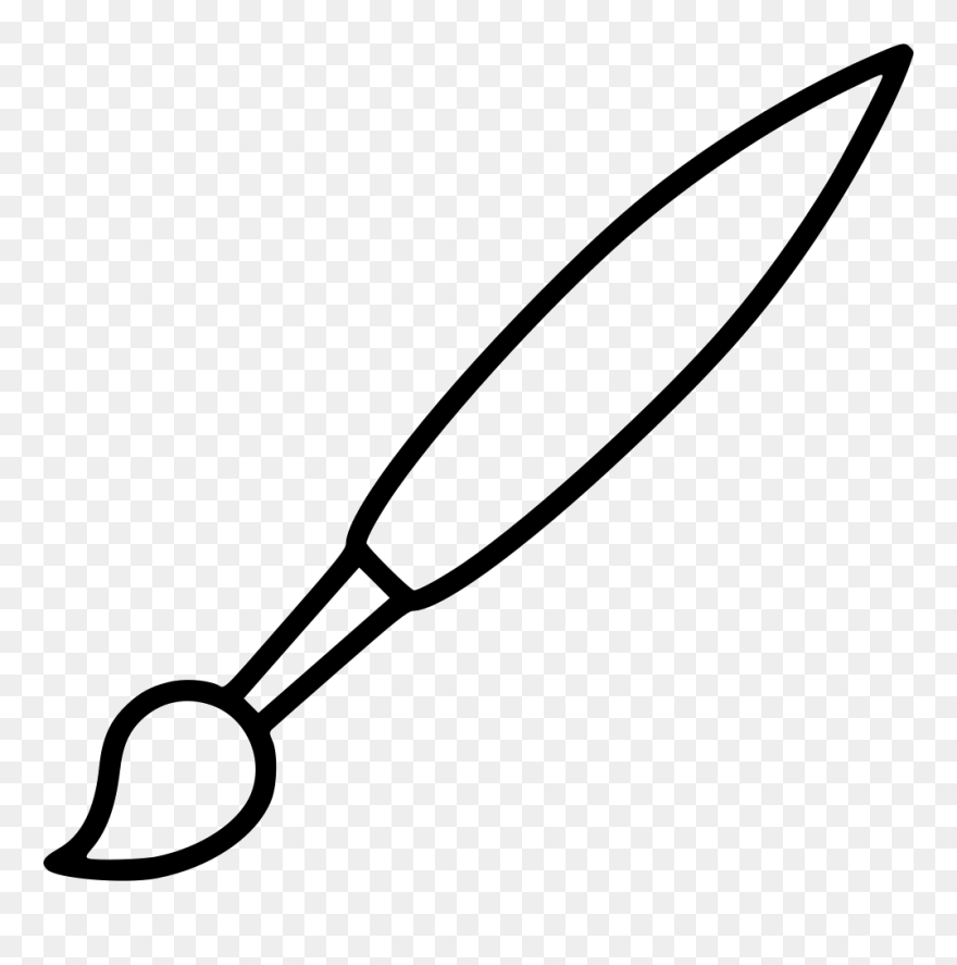 Design Draw Paintbrush Painting - Draw A Paint Brush Clipart