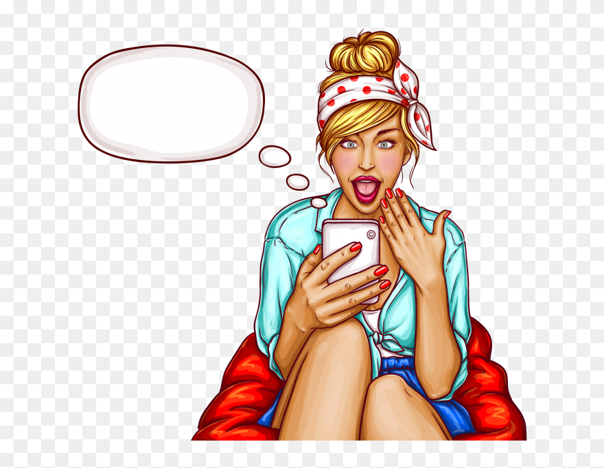 Pop Art Girl Png Images Free Download Searchpng - Speech Bubble Pop Art Girl Clipart