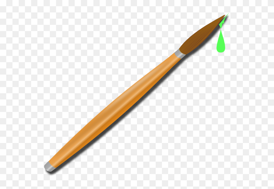 Paintbrush Paint Brush Clip Art At Vector 2 Image - Thin Paint Brush Clipart - Png Download