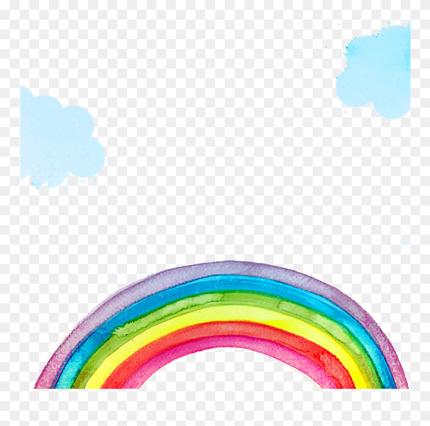 Paint Clipart Rainbow - Rainbow Watercolor Png Transparent Png