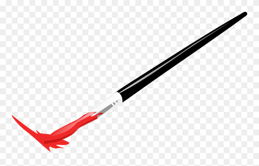 Brush Paint Artist Red Colour Strike - Art Paint Brush Png Clipart