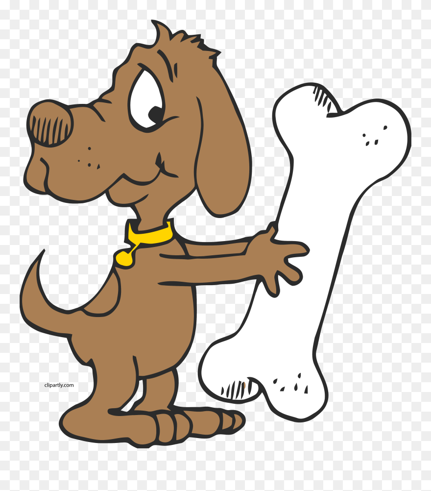 Transparent Dog Bone Clipart - Dog With A Bone Clipart - Png Download