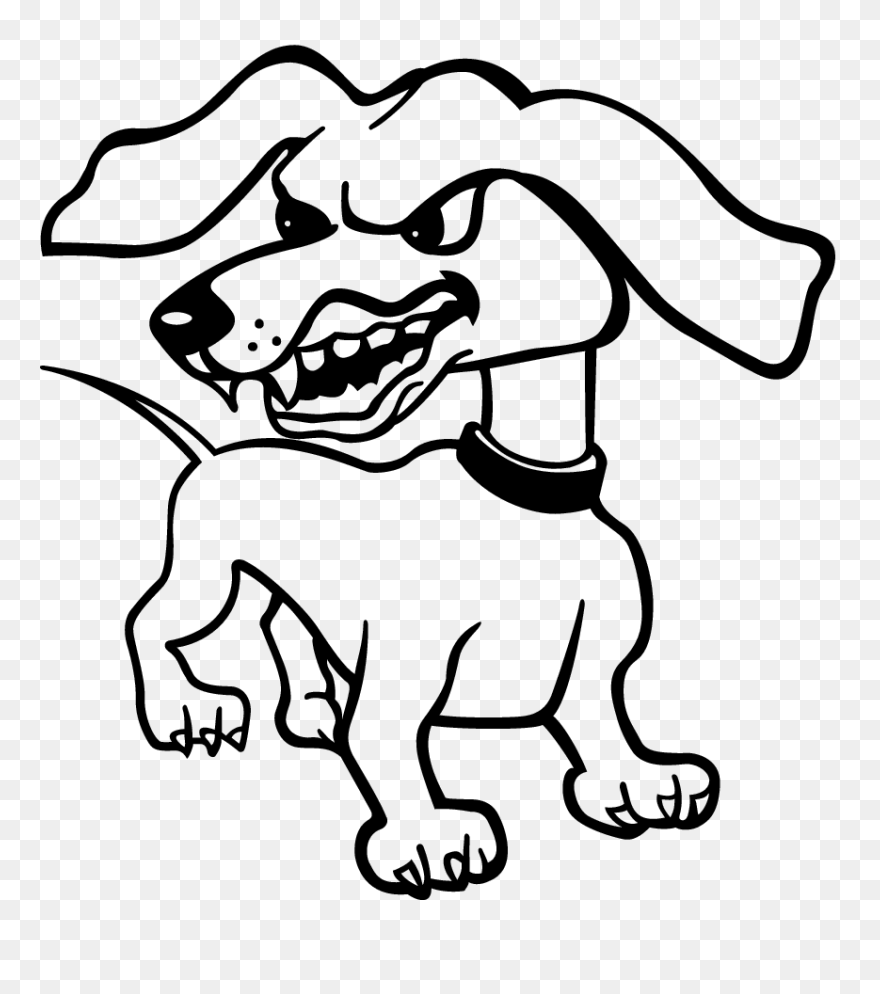 Clipart Dog Barking Banner Freeuse Pit Bull Bulldog - Png Download