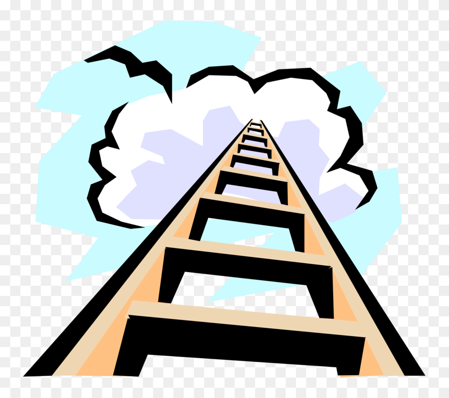 Vector Illustration Of Stairway To Heaven Rigid Step - Stairway To Heaven Clipart Png Transparent Png