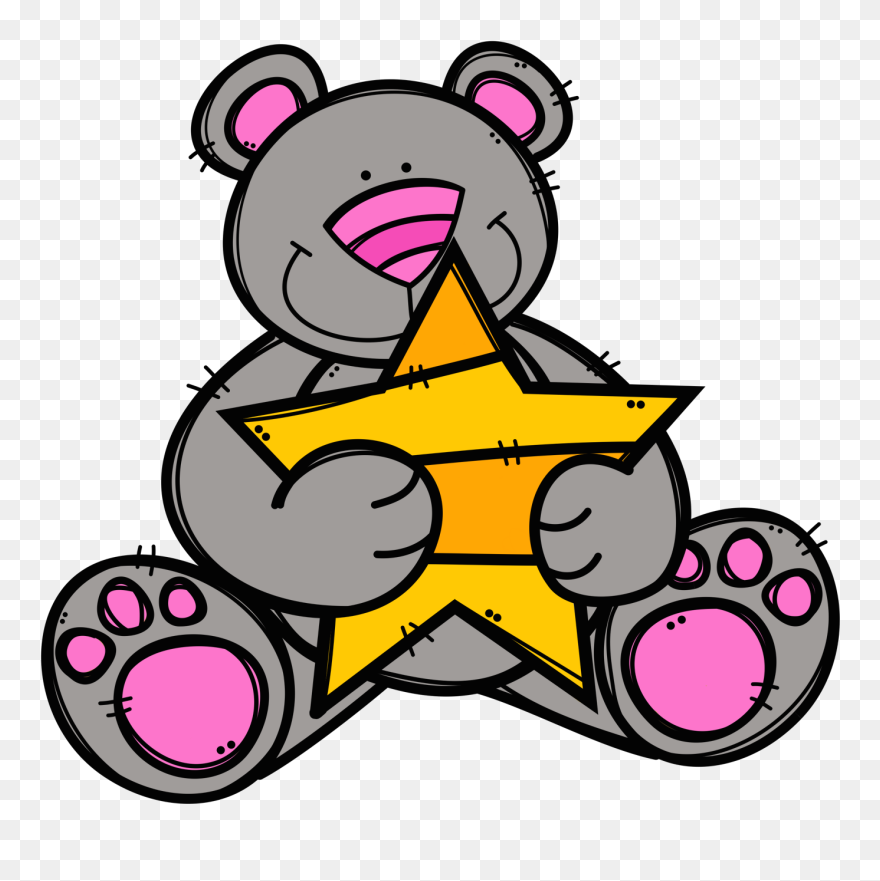 Bears Hugging Stars Clip Art - Melonheadz Bear - Png Download