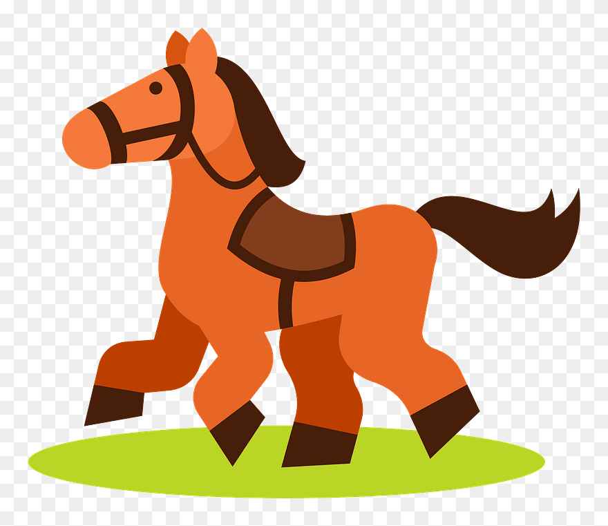 Toy Horse Clipart - Cartoon - Png Download