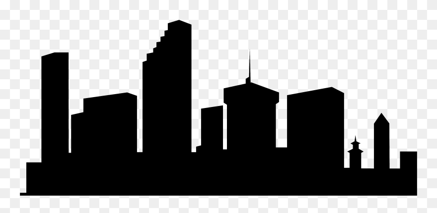 New York City Skyline Clip Art - Buildings Silhouette Clipart - Png Download