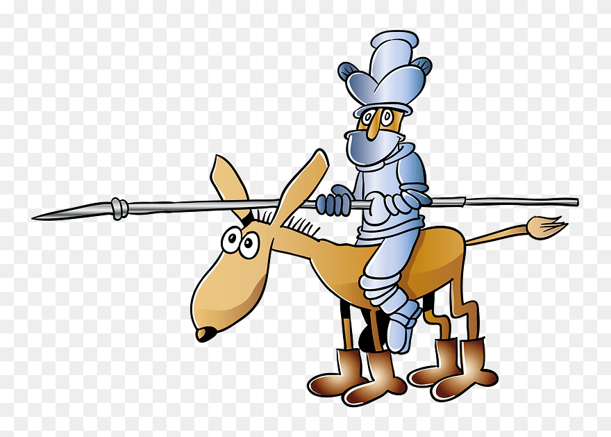 Knight On A Horse Clipart - Cartoon - Png Download