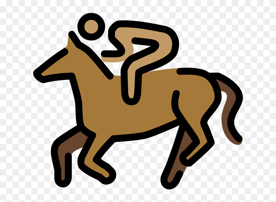 Horse Racing Emoji Clipart - Horse Racing - Png Download