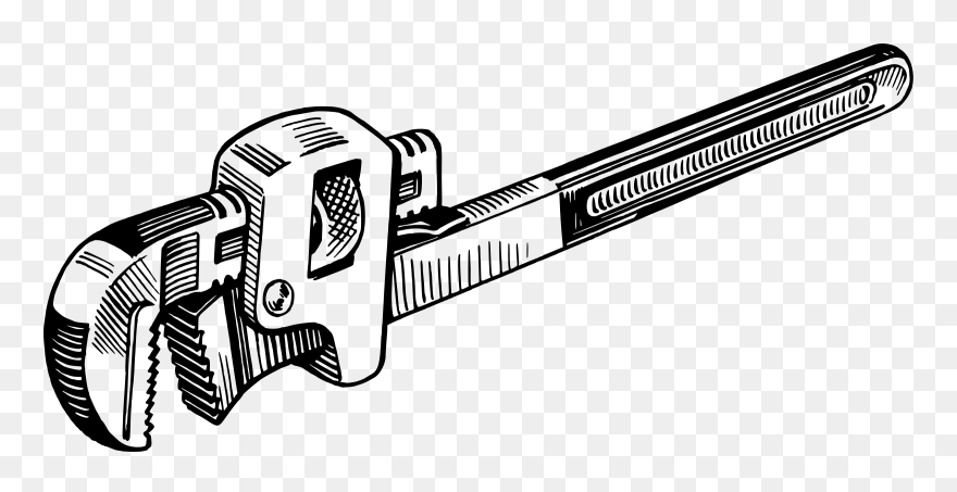 Logo,weapon,hardware Accessory - Clip Art Pipe Wrench - Png Download
