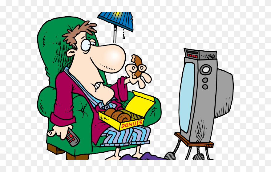 Transparent Potato Clipart Black And White - Clipart Couch Potato - Png Download