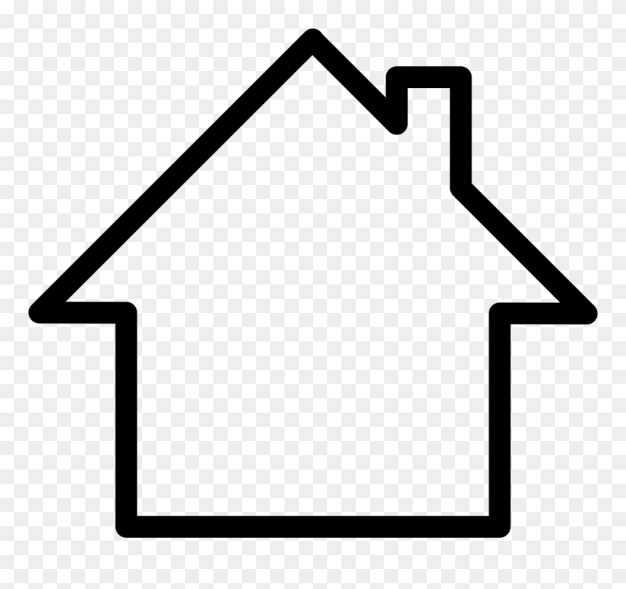Home Svg Free Download - House Outline Transparent Background Clipart