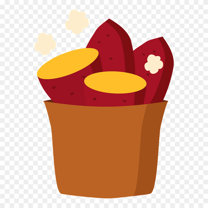 Baked Sweet Potato Clipart - Png Download