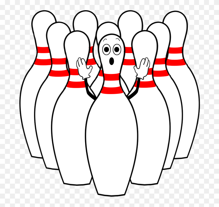 Humorous Bowling Pictures - Cartoon Funny Bowling Pins Clipart