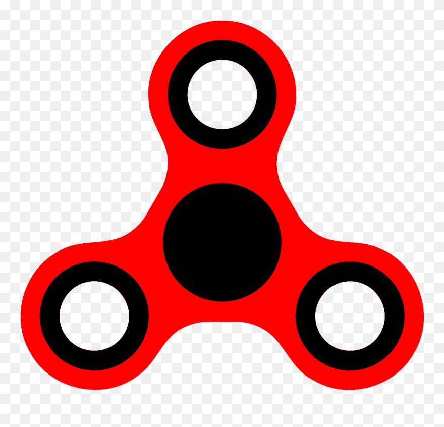 Red Fidget Spinner - Circle Clipart