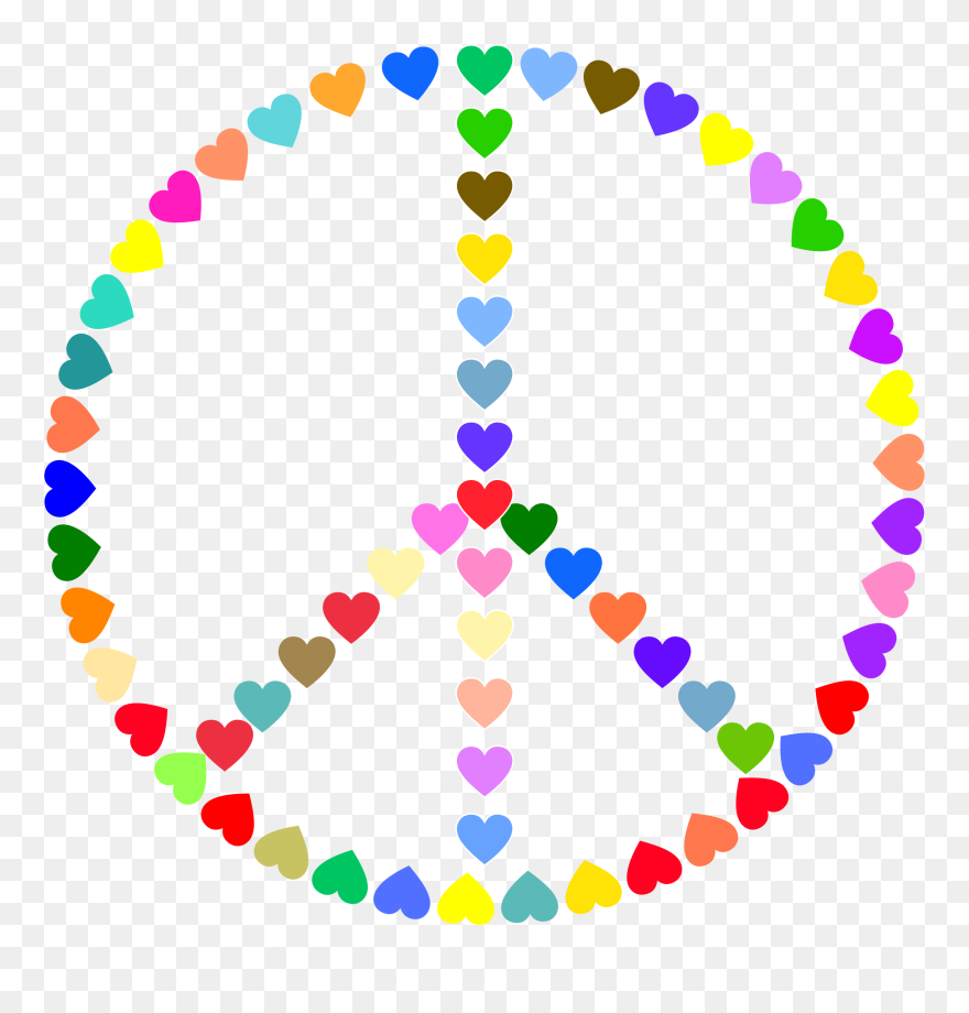 Peace Symbol Clipart Baby - Colorful Peace Sign Clipart - Png Download