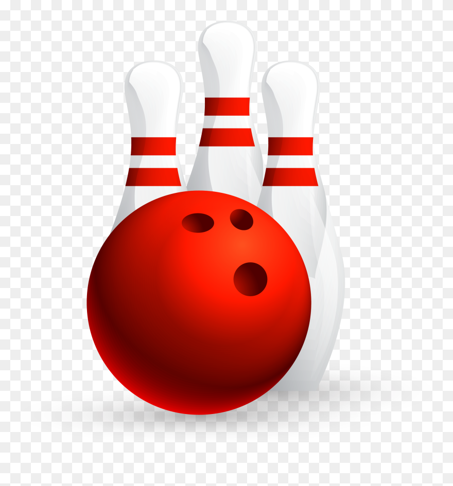 Ball Ten Pin Game - Ten-pin Bowling Clipart
