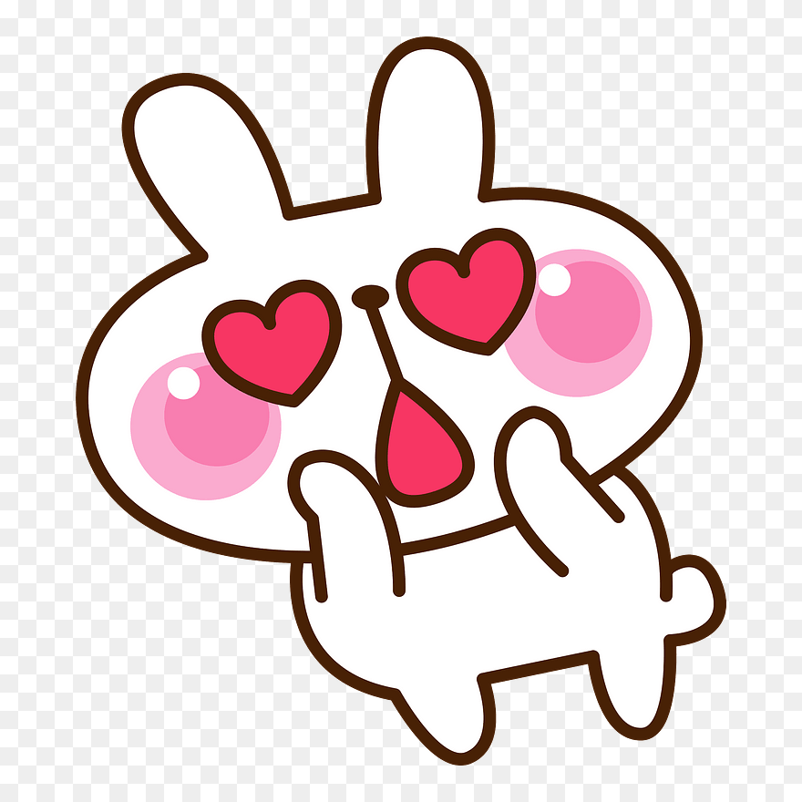 Rabbit In Love Clipart - Png Download