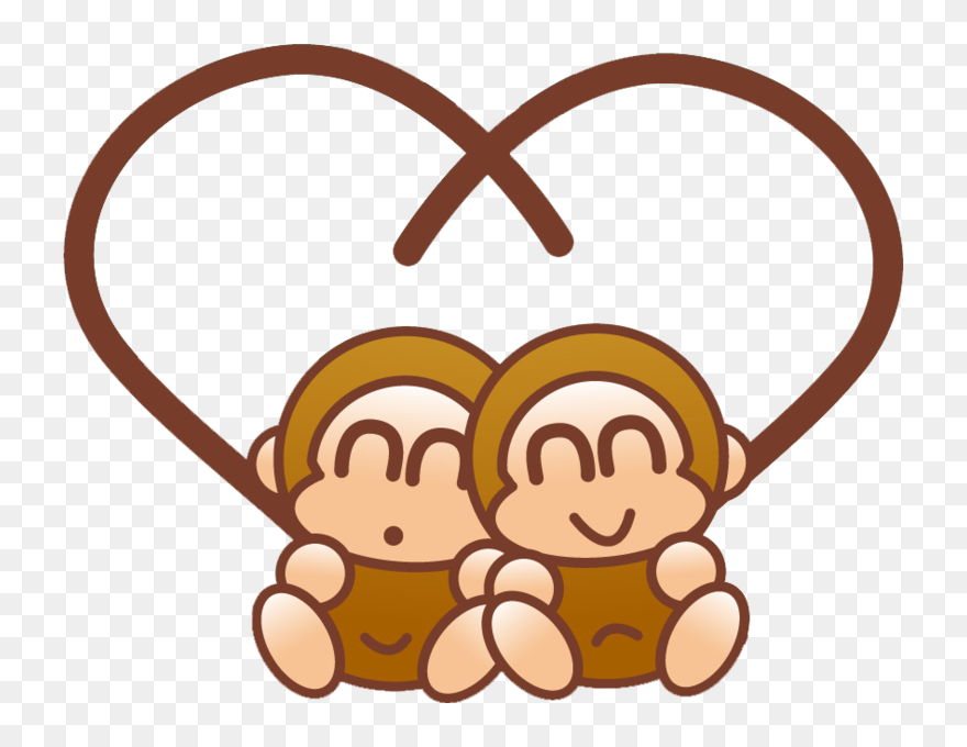Monkeys In Psd Official - Monkeys In Love Clipart