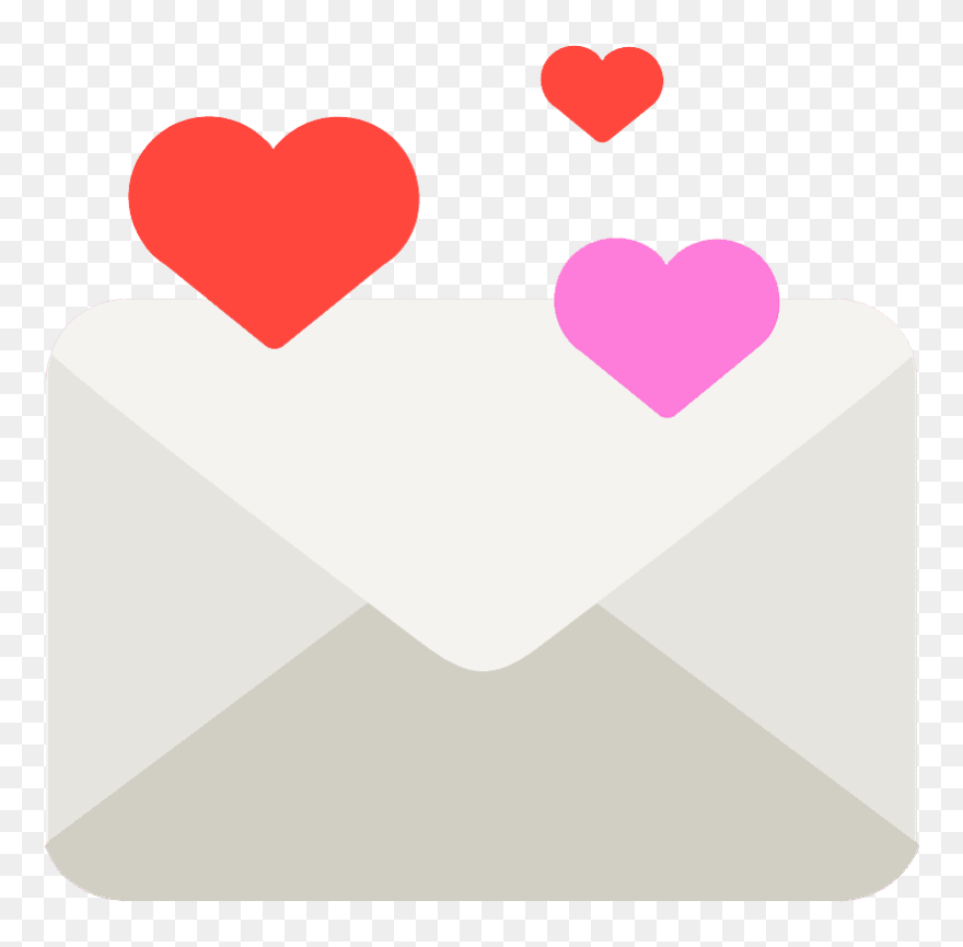Love Letter Emoji Clipart - Heart - Png Download