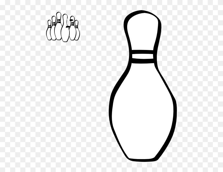 Transparent Bowling Ball Clip Art - Bowling Pins Coloring Pages - Png Download