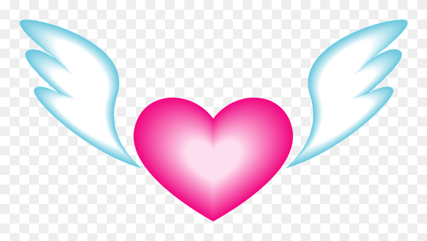 Heart Love Wing Clipart - Heart - Png Download