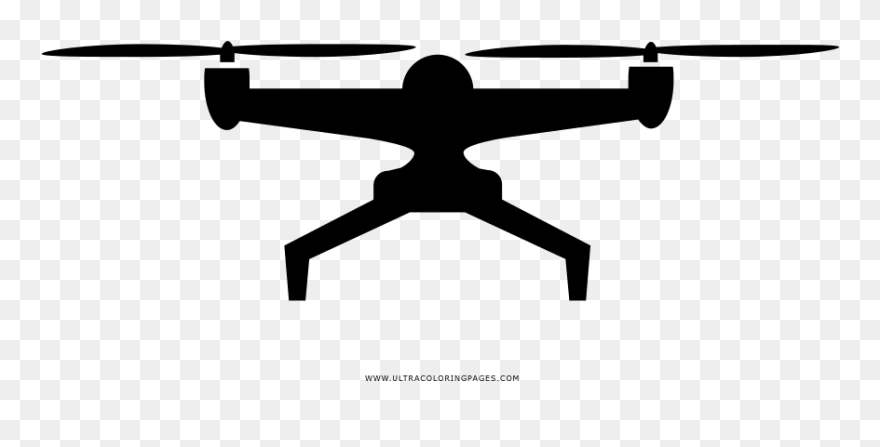 White Quadcopter Clipart Image Download Drone Desenho - Quadcopter Lift - Png Download
