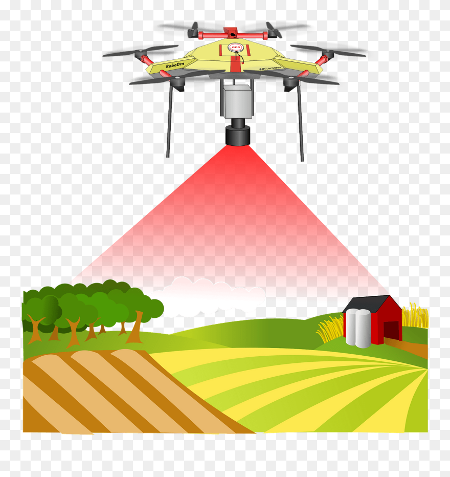 Drone / Uav Land Sensing / Monitoring Clipart - Remote Sensing Clip Art - Png Download