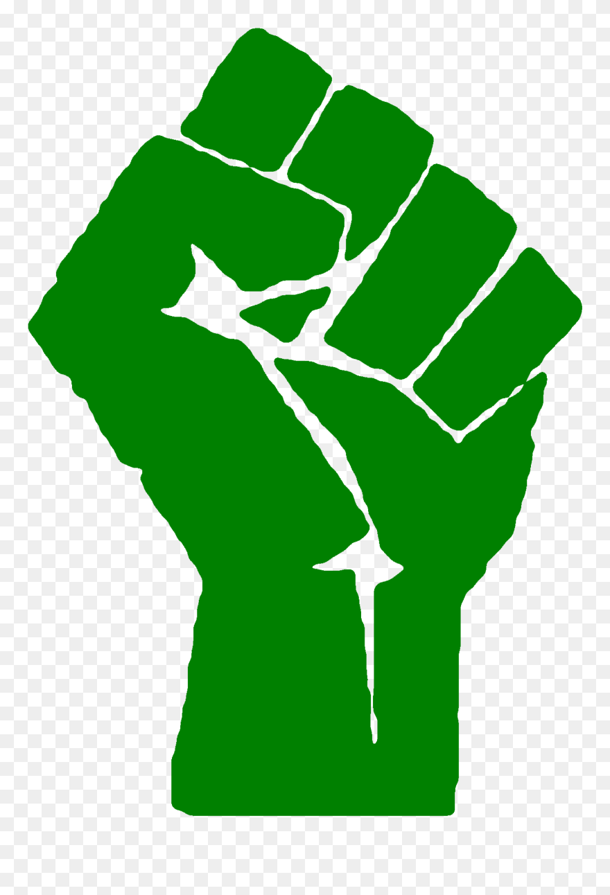 Fist Black And White Clipart - Png Download