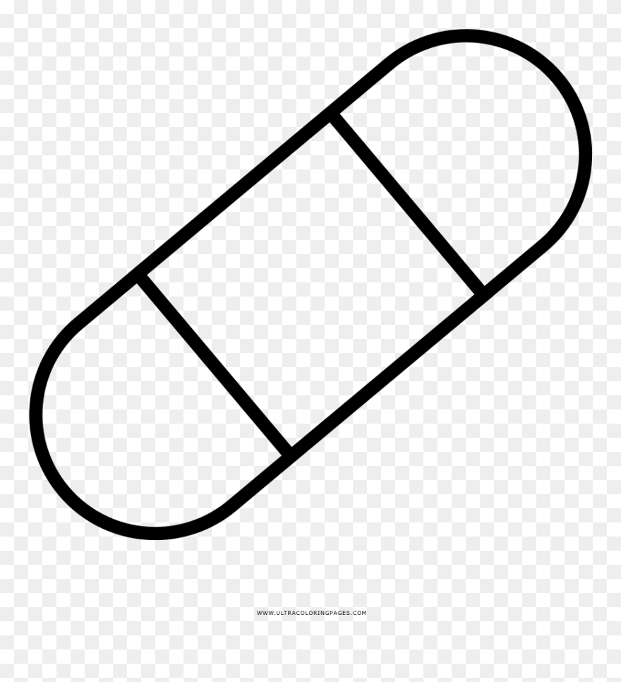 Bandage Png - Band Aid Coloring Page Clipart