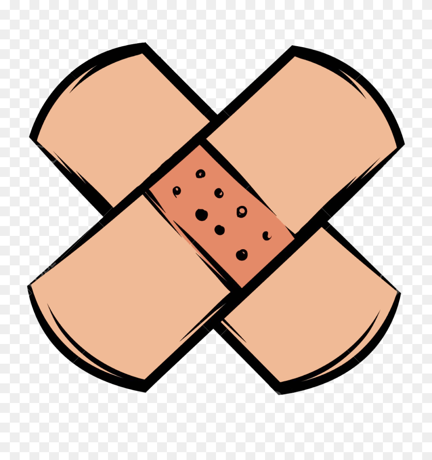 Pflaster Als Kreuz Comic Clipart