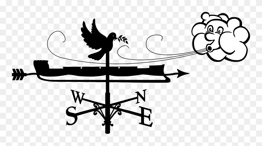 Transparent Noah"s Ark Clip Art - Silhouette Animal Weather Vane - Png Download