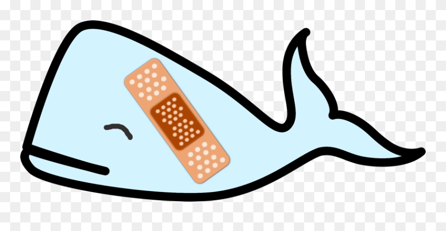 Whale With Bandaid - Whale Clip Art - Png Download